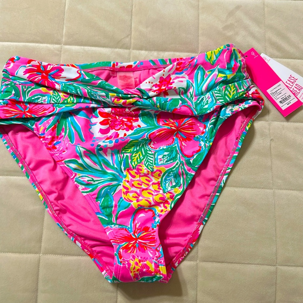 Lilly Pulitzer NWT high waist bikini bottom in Journey to the Jungle print